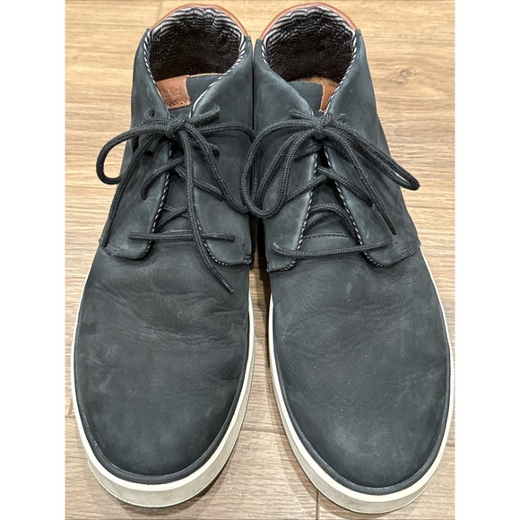 OluKai Papaku 'Ili mens Black Leather Chukka Boots Size 13 , EU 46, Classic, EUC - Picture 2 of 13